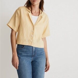Madewell Resort Linen Crop Top